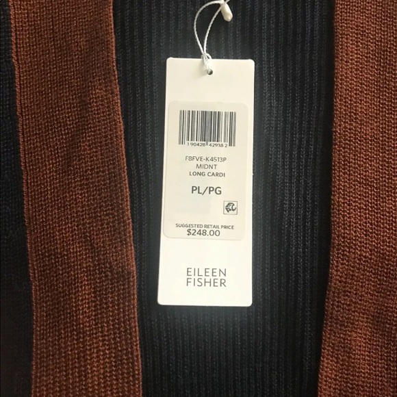 EILEEN FISHER Cardigan Petite L Knit Tencel Silk - Picture 5 of 11